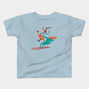 Skiing Acrobats Kids T-Shirt